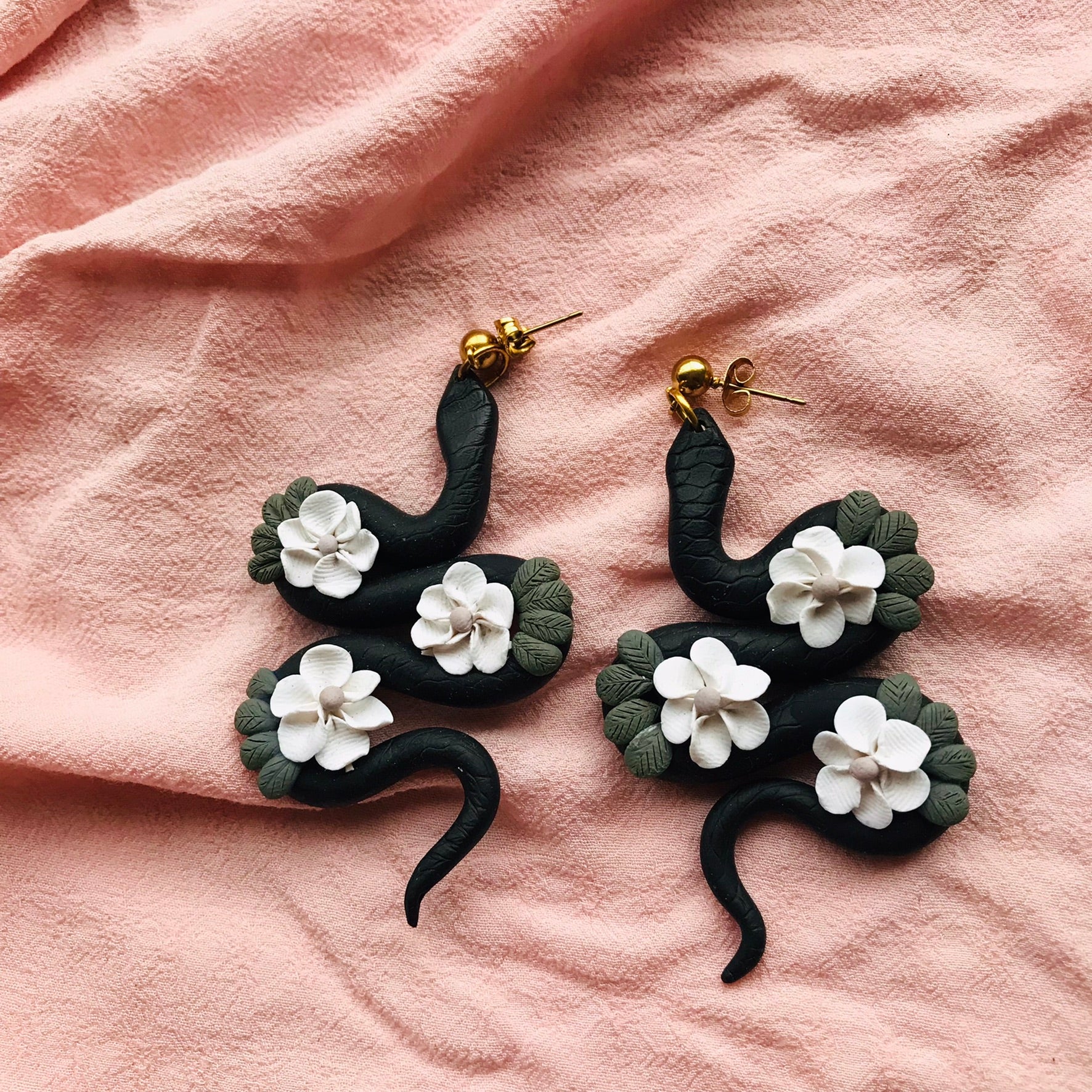 Serpent in Bloom Earrings