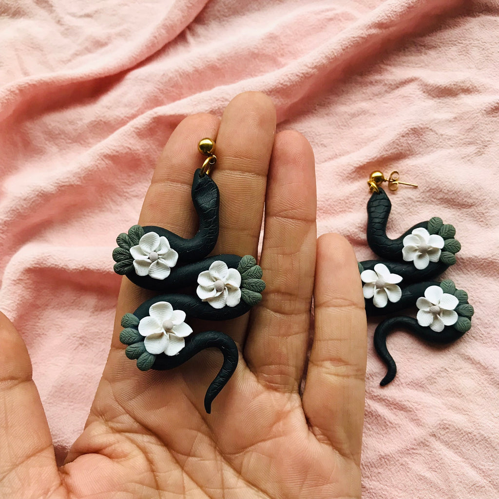 Serpent in Bloom Earrings
