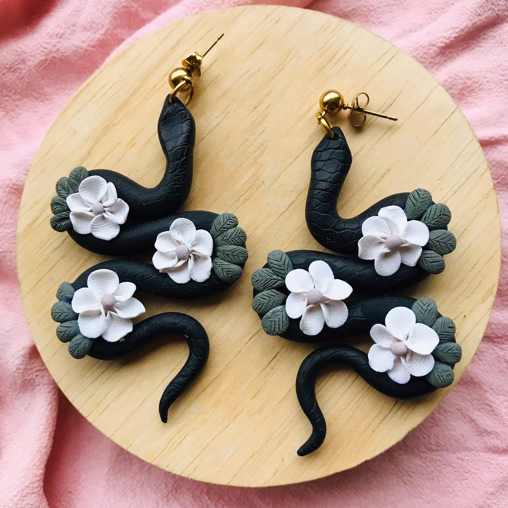 Serpent in Bloom Earrings