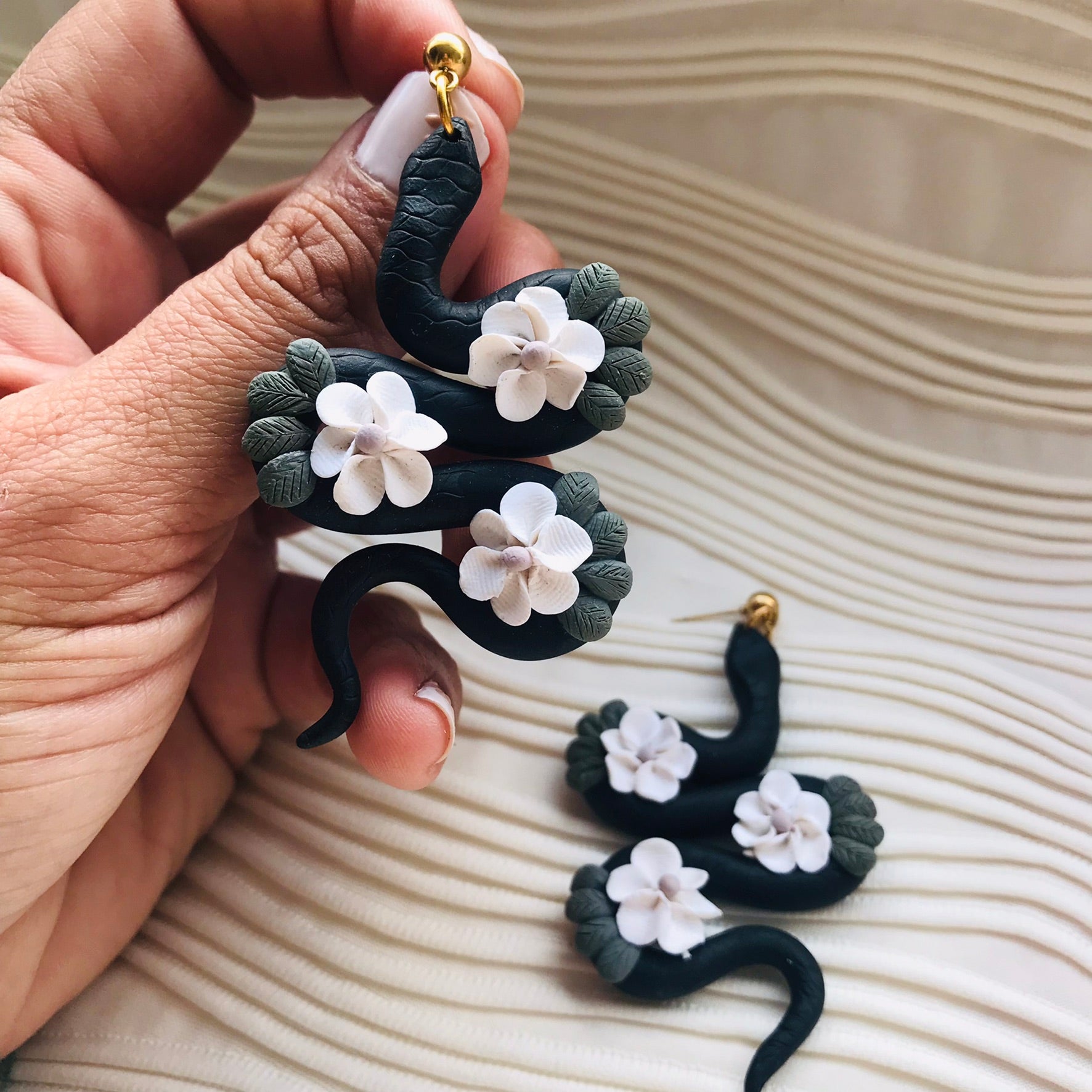 Serpent in Bloom Earrings